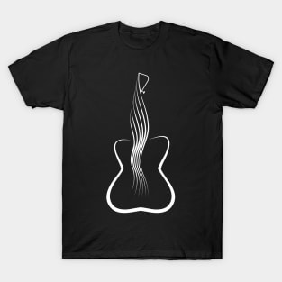 Guitar Female figure (white print) T-Shirt